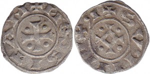 Obole Philippe I (14mm, Ag, 0g49) variété inédite avec légendes rétrogrades (coll. Oleg)