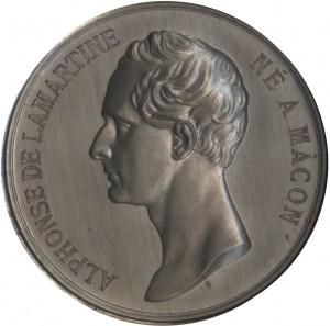 Médaille Lamartine (image inversée - 50mm - coll. Oleg)