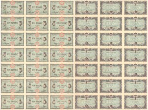 1 - Demi-planche 1 franc 1915 (coll. Oleg)
