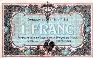 1 franc Chambre de commerce 2eme émission (revers)