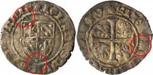 Blanc aux armes du Duc de Bourgogne Jean sans peur 1404-1419 (Coll Oleg)