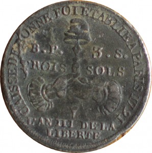 3 sols Thevenon 1791