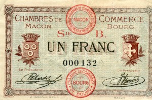 Avers 1 franc 3ème émission (coll. privée)