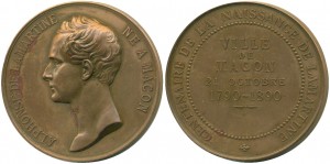 Médaille Lamartine - 1890 (coll. Oleg)