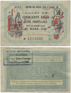 Chalon-sur-Saône/OCRPI - 1949 - 50kg d'acier (coll Oleg)